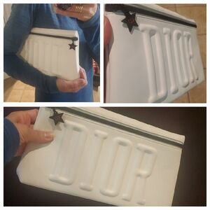 Large Christian Dior cosmetic clutch bag